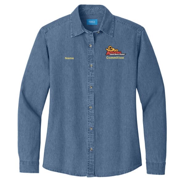 Committee Ladies Long Sleeve Value Denim Shirt